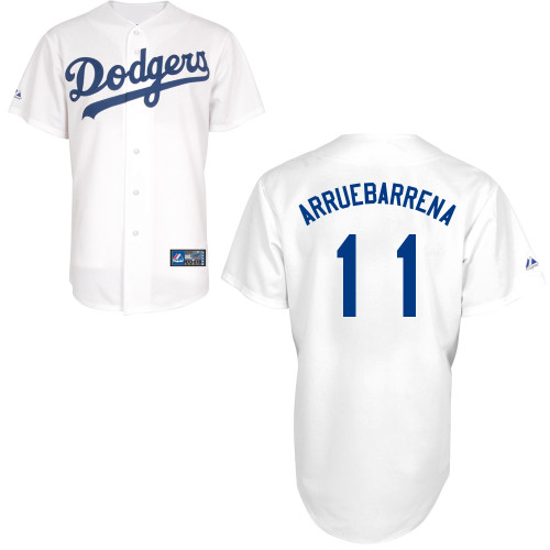 Erisbel Arruebarrena #11 MLB Jersey-L A Dodgers Men's Authentic Home White Baseball Jersey